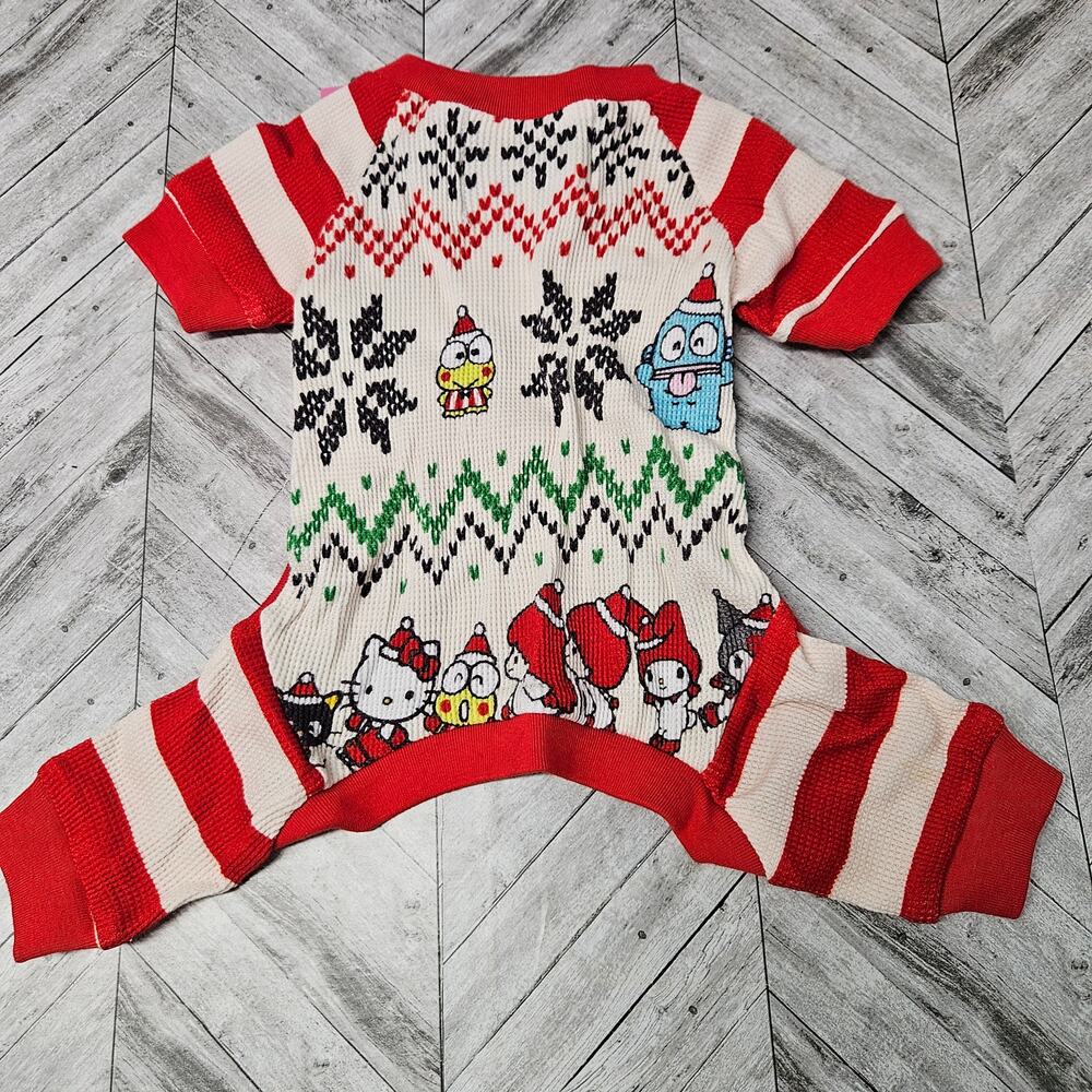 Sanrio Hello Kitty Dog Pajama XS / S Christmas Waffle Knit Forever 21